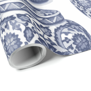 Hamptons Navy Blue White New England Ginger Burk Presentpapper