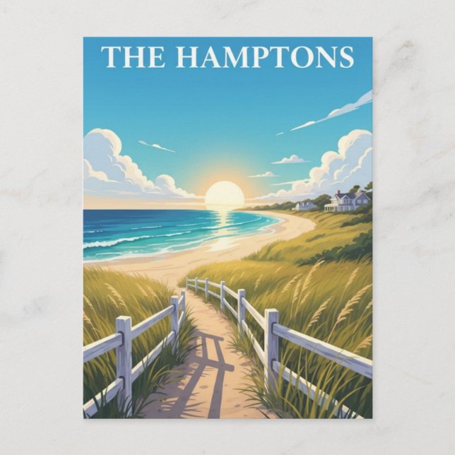 Hamptons New York Travel Vykort (Framsida)