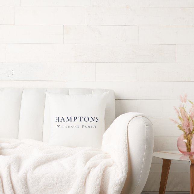 Hamptons Personlig Förfinad Anpassad Text Kudde (Soffa)