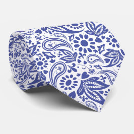 Hamptons Stil Blue White Paisley Patterned Slips