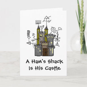 Ham's Castle Shack-hälsningskort Anpassa det! Kort