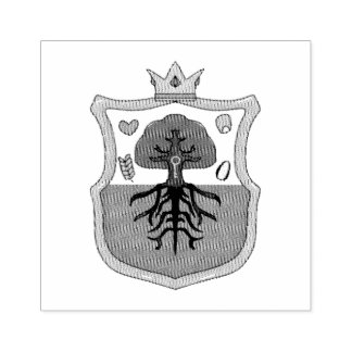 Ham's Land's family crest, shield pattern tree Stämpel