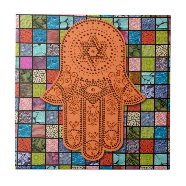 Hamsa Beit Kakelplatta (Framsidan)
