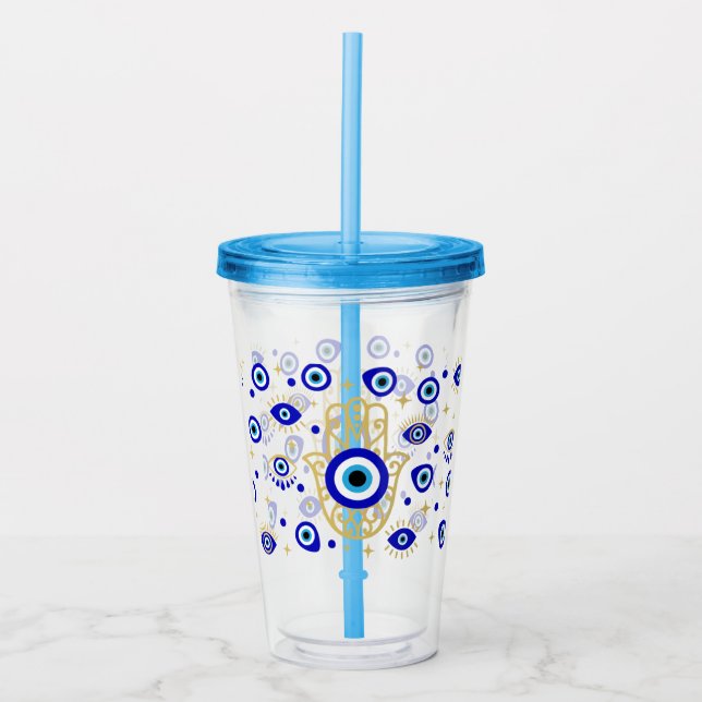 Hamsa Evil Öga Take Away Mugg (Framsida)