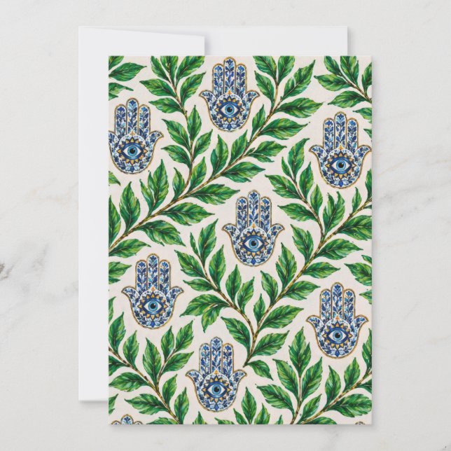 Hamsa Eye Botanisk Inbjudningar (Framsida)