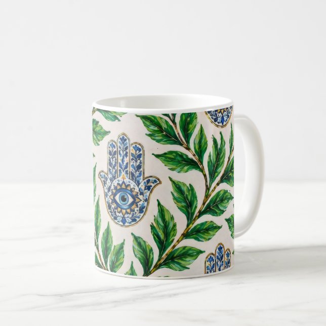 Hamsa Eye Botanisk Kaffemugg (Framsida höger)