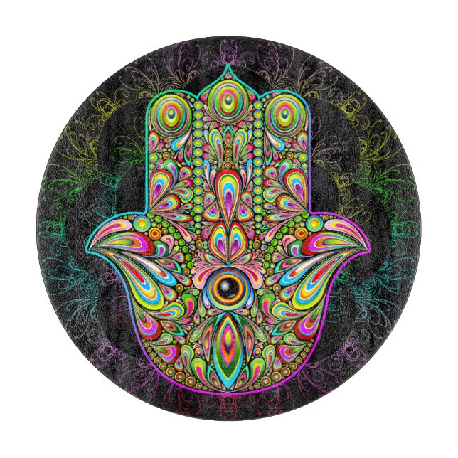 Hamsa Fatma Hand Psychedelic Art (Framsidan)