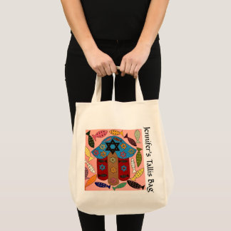 Hamsa & Fertility Fish Tallit Bag Tygkasse