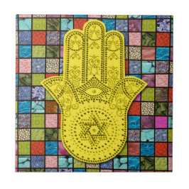 Hamsa Gimel Kakelplatta