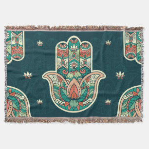 Hamsa Hamsah marockansk judisk hand Filt