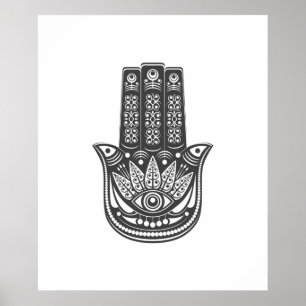 Hamsa hand andlig, den geometriska ondskans öga-me poster