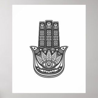 Hamsa hand andlig, den geometriska ondskans öga-me poster