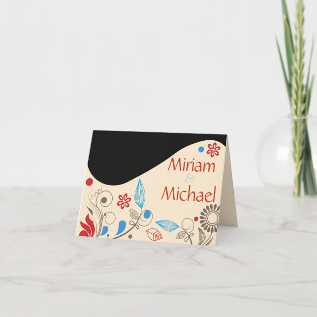 HAMSA HAND Bröllop Tacksamhetskort Tack Kort (Framsida)