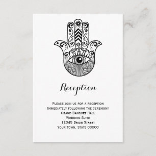 Hamsa hand Bröllopsmottagning Info Kort
