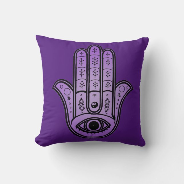 Hamsa Hand-design på dekorativ kudde (Framsida)