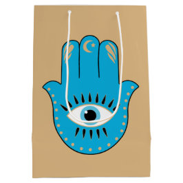 Hamsa Hand grekiska Evil Öga Blue