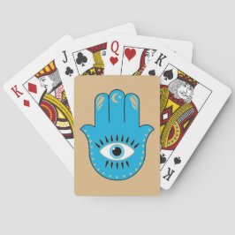 Hamsa Hand grekiska Evil Öga Blue Casinokort