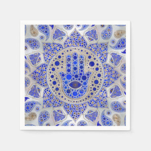 Hamsa Hand-Hand av Fatima på Pearl Mor Pappersservett