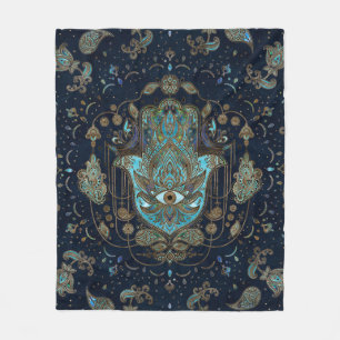 Hamsa Hand-Hand - Fatima Blue Gemstones Fleecefilt
