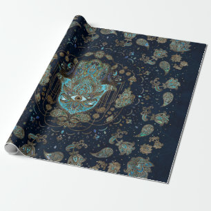 Hamsa Hand-Hand - Fatima Blue Gemstones Presentpapper
