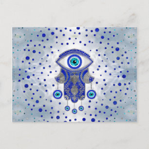 Hamsa Hand-Hand of Fatima Lapis Lazuli and Silver Vykort