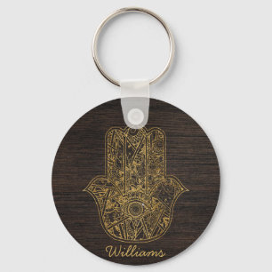 HAMSA Hand of Fatima symbol amulet design Nyckelring