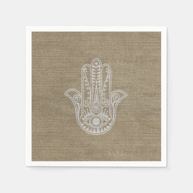 HAMSA Hand of Fatima symbol amulet Pappersservett (Framsidan)