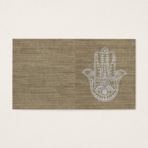 HAMSA Hand of Fatima symbol amulet Visitkort