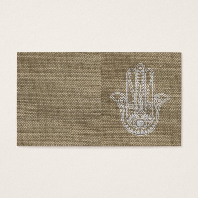 HAMSA Hand of Fatima symbol amulet Visitkort (Framsidan)