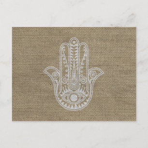 HAMSA Hand of Fatima symbol amulet Vykort