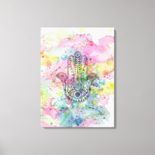 HAMSA Hand of Fatima symbol Canvastryck