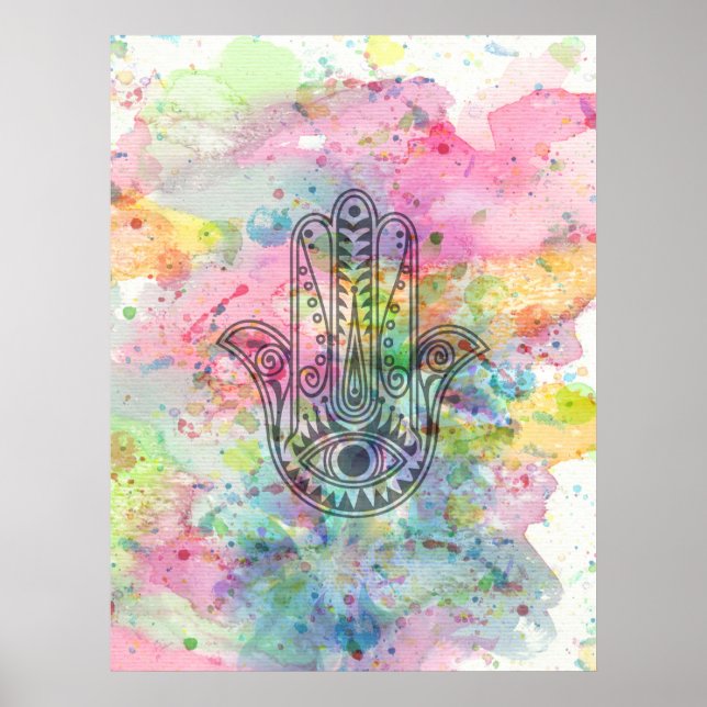 HAMSA Hand of Fatima symbol Poster (Framsidan)
