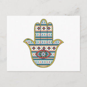 HAMSA Hand of Fatima Symbol Vykort