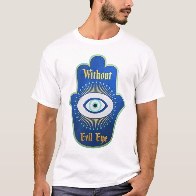 Hamsa Hand  Ond Öga T Shirt (Framsida)