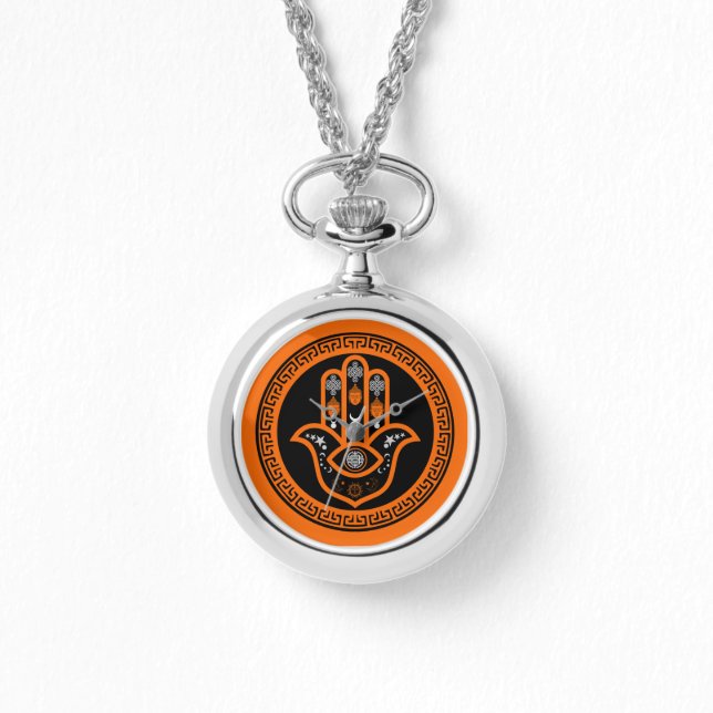 Hamsa Hand Ondskans Ögonskydd Armbandsur (Framsida)