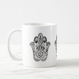 Hamsa hand plockade kaffemugg
