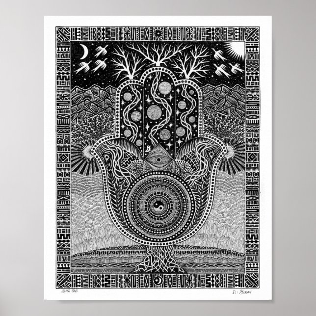 Hamsa Hand Poster (Framsidan)
