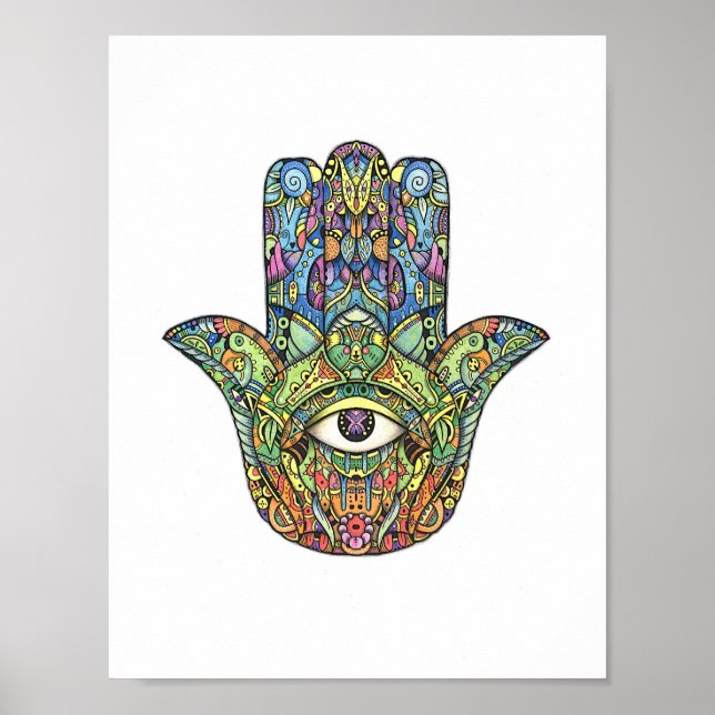 Hamsa Hand Poster (Framsidan)