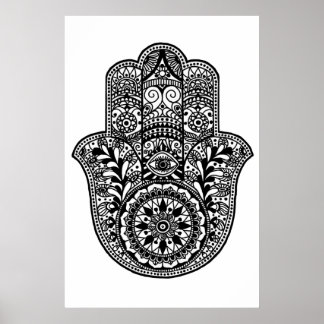 Hamsa Hand Print Poster