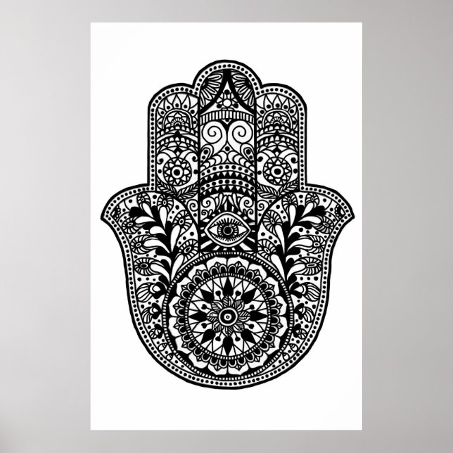 Hamsa Hand Print Poster (Framsidan)