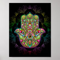 Hamsa Hand Psychedelic Art