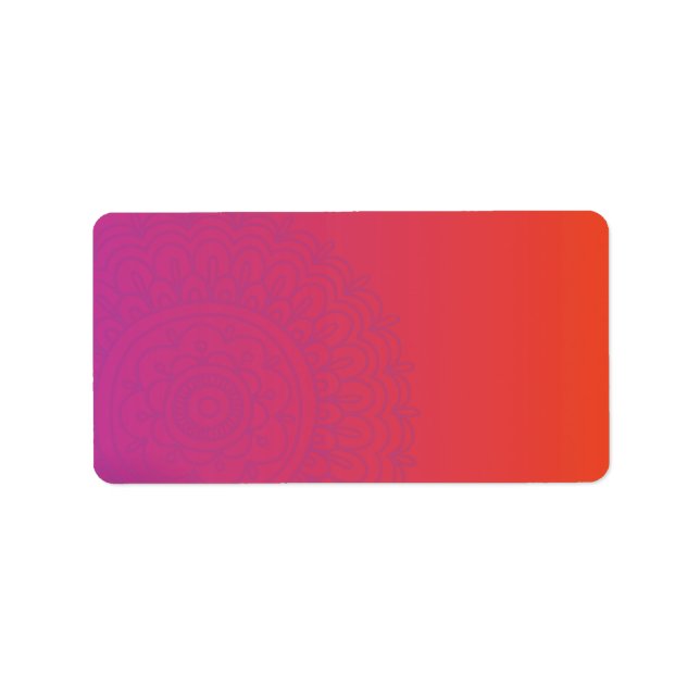 HAMSA HAND Red Orange Skriv ut egna etiketter Adressetikett (Framsidan)