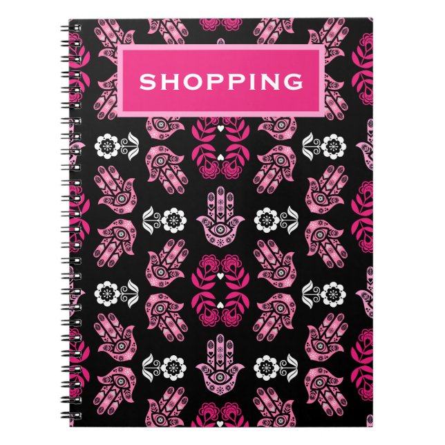 Hamsa Hand Skydds Konst Anteckningsbok (Framsidan)