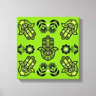 Hamsa Hand Skydds Konst Canvastryck