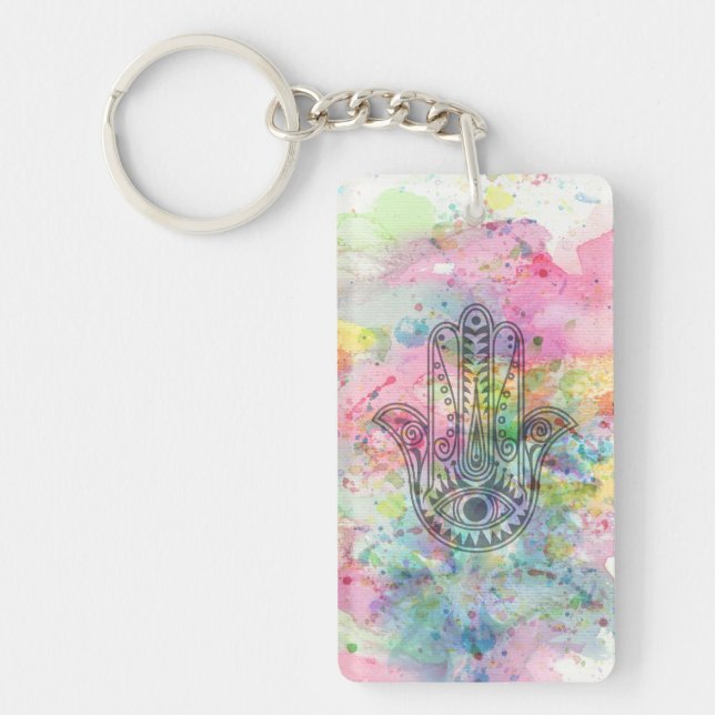 HAMSA Hand Symbol Colorful Watercolor (Framsidan)