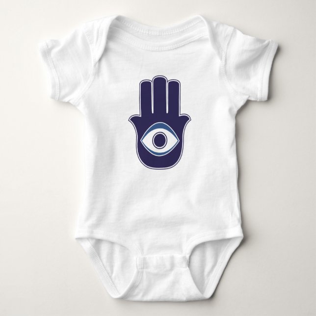 Hamsa Hand - Symbol of Protection and Bra Fortune T Shirt (Framsida)