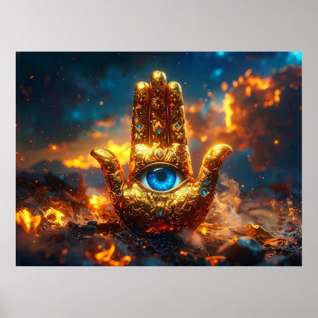 HAMSA HAND - ZEN BUDDHISM POSTER (Framsidan)