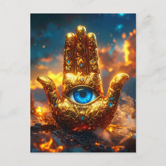 HAMSA HAND - ZEN BUDDHISM VYKORT (Framsida)