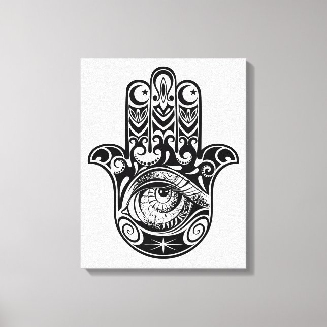 Hamsa Hand Zendoodle 6 Canvastryck (Framsida)