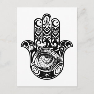 Hamsa Hand Zendoodle Vykort